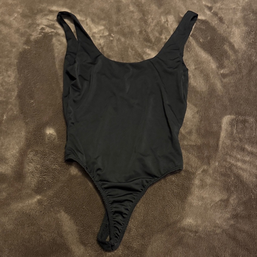 Sleek Black Women's One-Piece Swimsuit